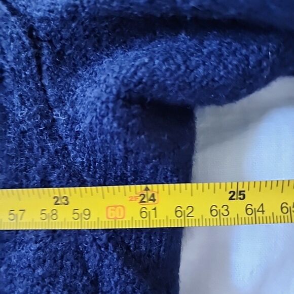 Duluth Trading Mens Windproof Full Zip Sweater Jacket Shetland Wool Navy Size XL - Picture 4 of 8